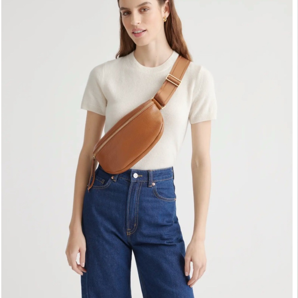 Italian Pebbled Leather Sling Bag